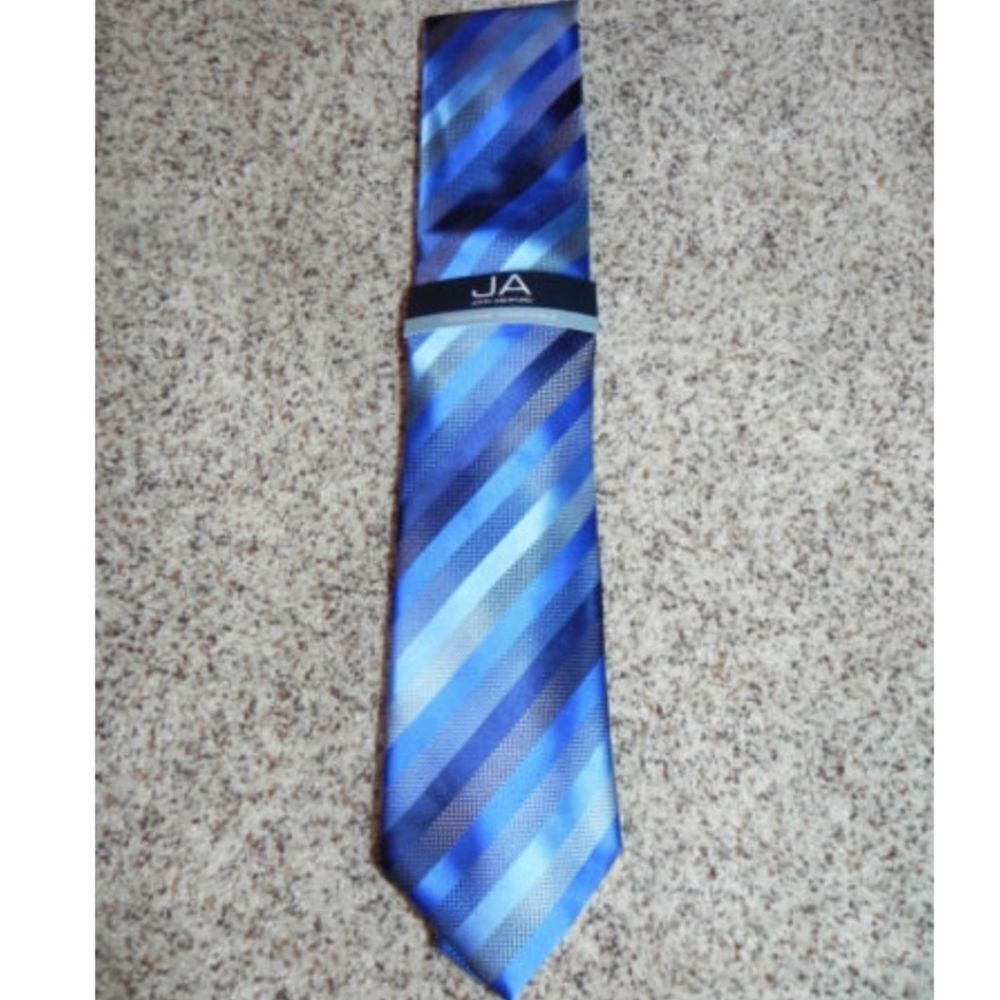 John Ashford JA Tie Blue Stripes NEW